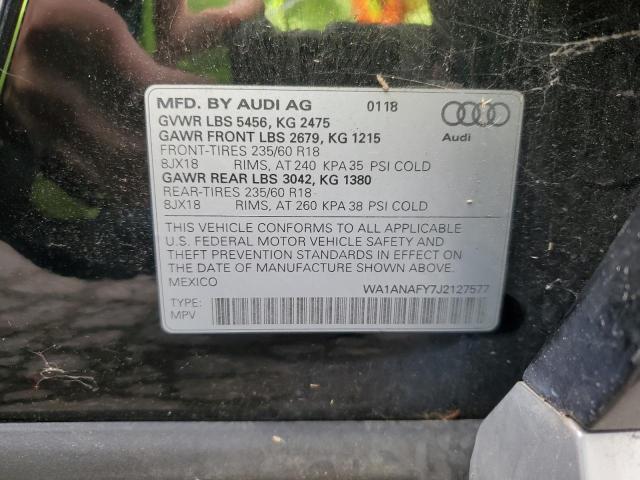 WA1ANAFY7J2127577 - 2018 AUDI Q5 PREMIUM BLACK photo 13