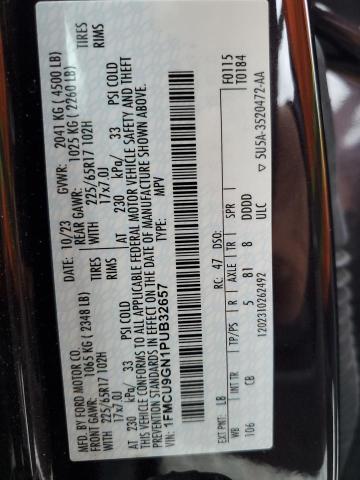 1FMCU9GN1PUB32657 - 2023 FORD ESCAPE ACTIVE შავი ფოტო 13