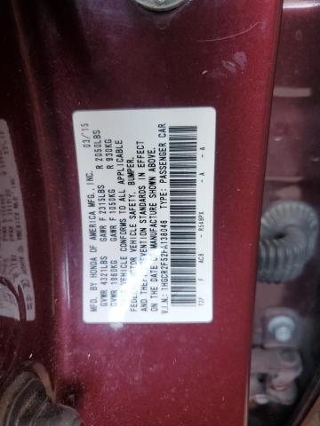 1HGCR2F52FA138046 - 2015 HONDA ACCORD SPORT 勃艮第红 照片 13