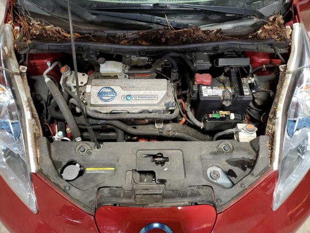 JN1AZ0CP4CT025024 - 2012 NISSAN LEAF SV RED photo 11