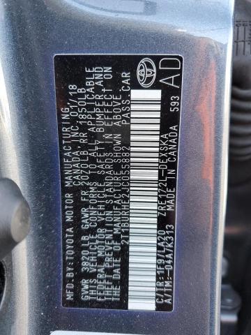 2T1BURHE2JC055882 - 2018 TOYOTA COROLLA L Grau Foto 13