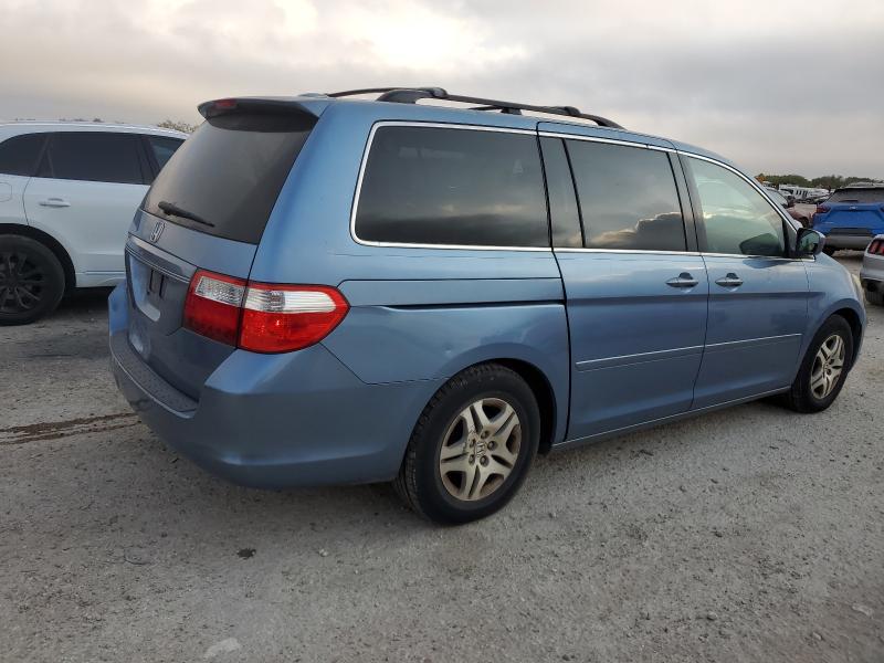 5FNRL38717B050760 - 2007 HONDA ODYSSEY EXL BLUE photo 3