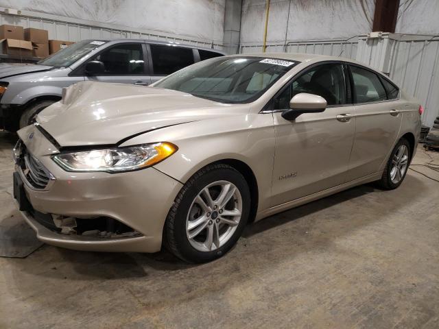 3FA6P0LU7JR171291 - 2018 FORD FUSION SE HYBRID TAN photo 1