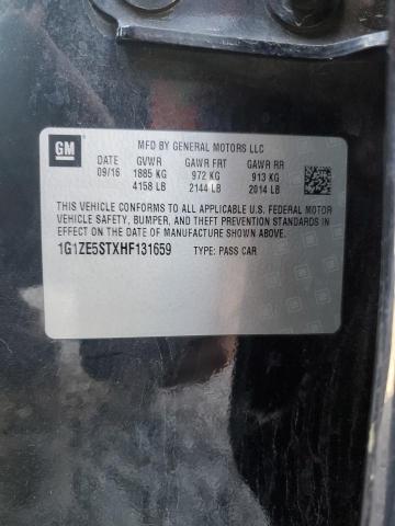 1G1ZE5STXHF131659 - 2017 CHEVROLET MALIBU LT BLACK photo 13