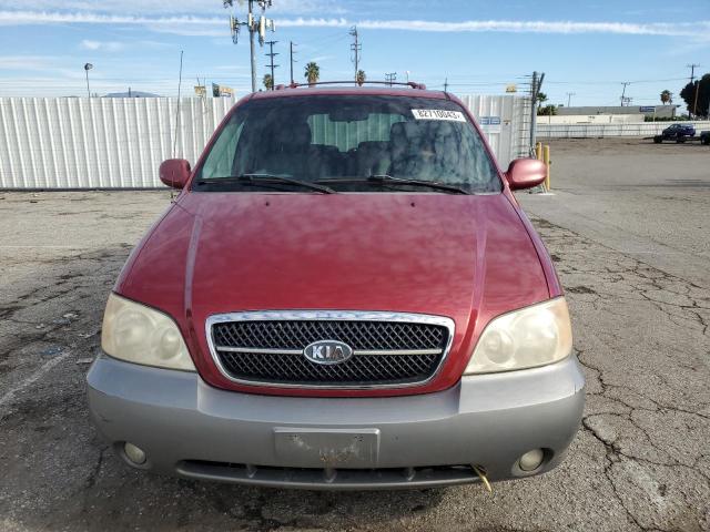 KNDUP132X56646344 - 2005 KIA SEDONA EX BURGUNDY photo 5