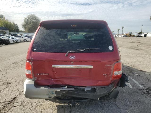 KNDUP132X56646344 - 2005 KIA SEDONA EX BURGUNDY photo 6