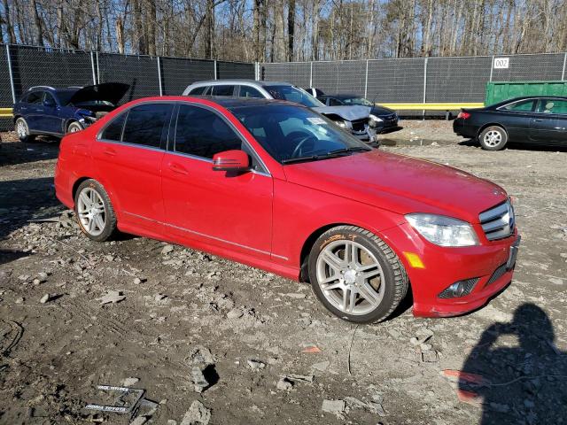 WDDGF5GB1AF432943 - 2010 MERCEDES-BENZ C 350 RED photo 4