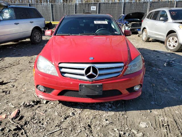 WDDGF5GB1AF432943 - 2010 MERCEDES-BENZ C 350 RED photo 5