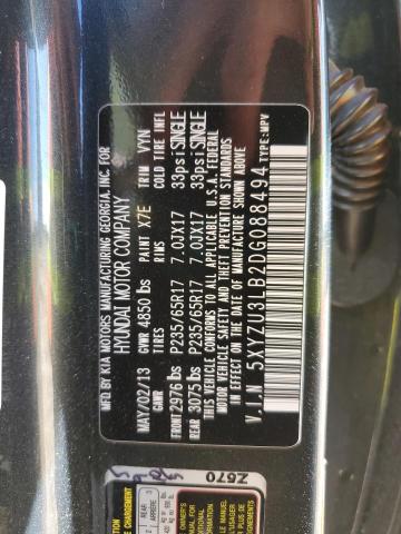 5XYZU3LB2DG088494 - 2013 HYUNDAI SANTA FE S Сірий фото 13