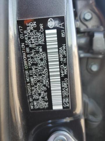 JTDKDTB33H1593381 - 2017 TOYOTA PRIUS C Сірий фото 13