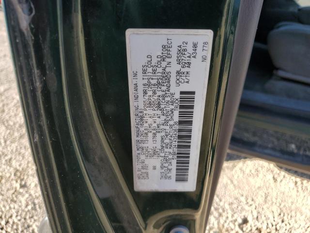 5TBRT34143S436136 - 2003 TOYOTA TUNDRA ACCESS CAB SR5 GREEN photo 12