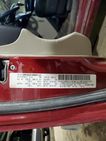 2C4RC1CG7ER333077 - 2014 CHRYSLER TOWN & COU TOURING L RED photo 13