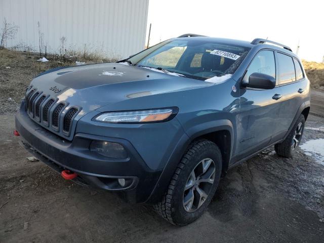 1C4PJMBS0EW180232 - 2014 JEEP CHEROKEE TRAILHAWK BLUE photo 1