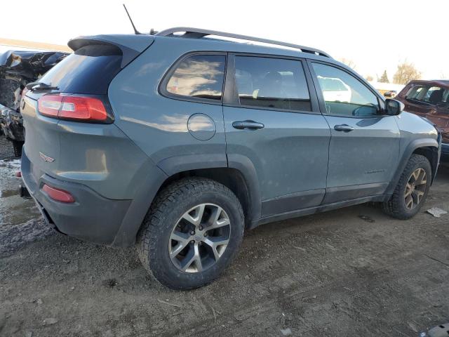 1C4PJMBS0EW180232 - 2014 JEEP CHEROKEE TRAILHAWK BLUE photo 3