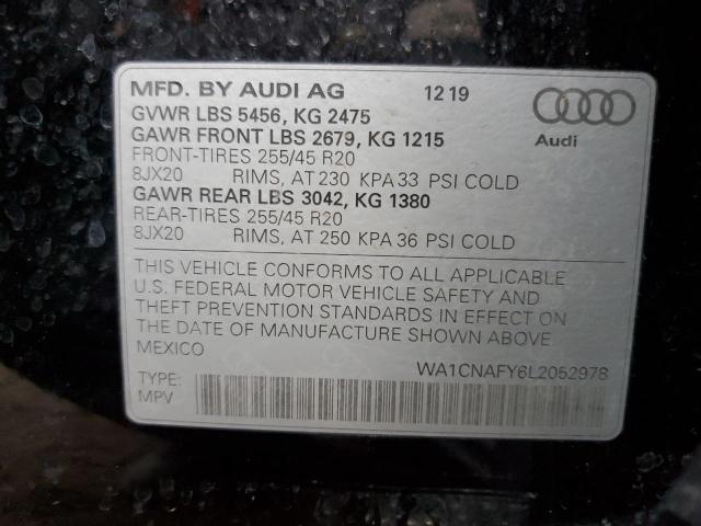 WA1CNAFY6L2052978 - 2020 AUDI Q5 PRESTIGE BLACK photo 13