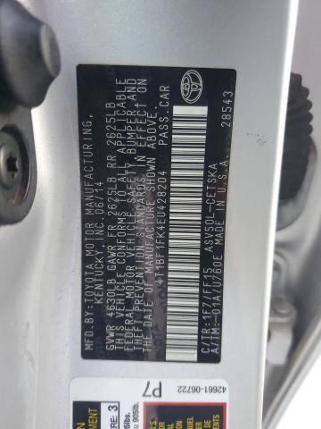 4T1BF1FK4EU428204 - 2014 TOYOTA CAMRY L SILVER photo 12