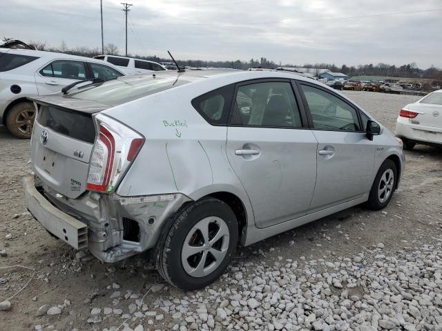 JTDKN3DUXE1830270 - 2014 TOYOTA PRIUS SILVER photo 3