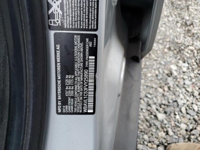 WBAVL1C53FVY25890 - 2015 BMW X1 XDRIVE28I SILVER photo 13