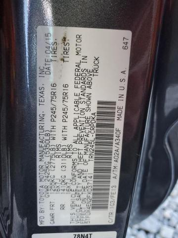 5TFUX4EN2FX037141 - 2015 TOYOTA TACOMA ACCESS CAB أسود صورة 12