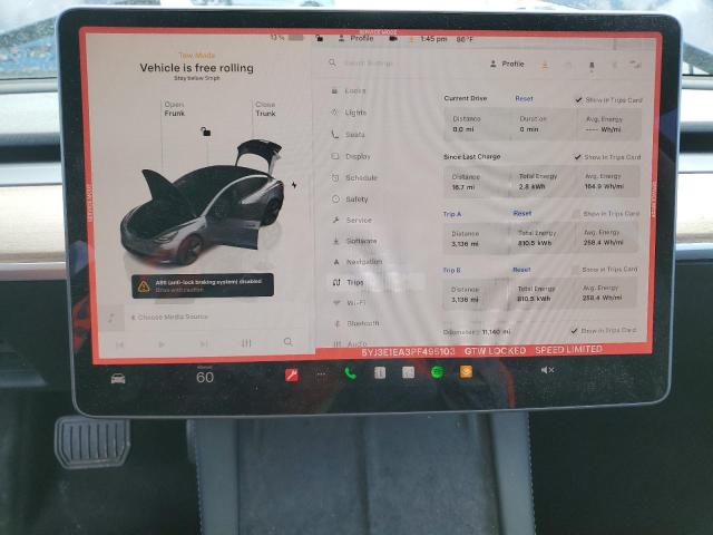 5YJ3E1EA3PF495103 - 2023 TESLA MODEL 3 灰色 照片 9