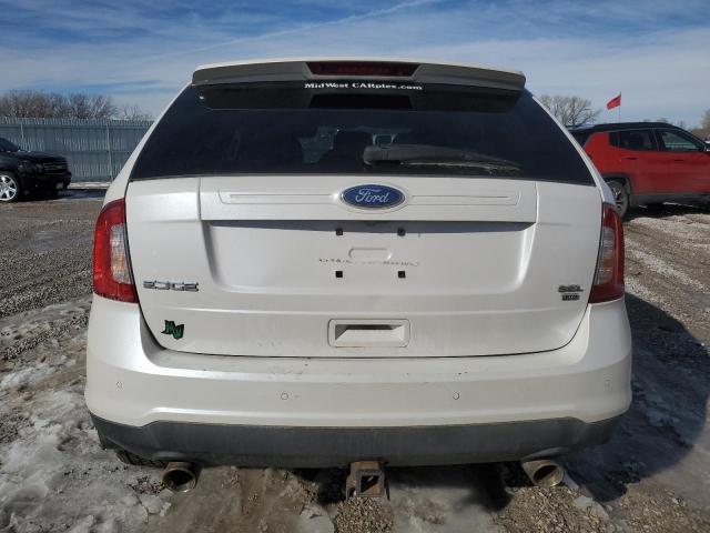 2FMDK4JC4BBA80914 - 2011 FORD EDGE SEL WHITE photo 6