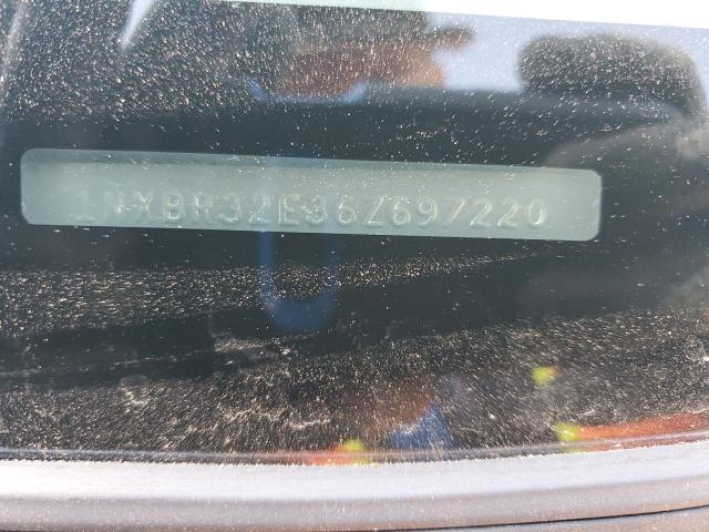 1NXBR32E36Z697220 - 2006 TOYOTA COROLLA CE GRAY photo 12