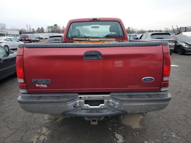 1FTNF21S82EC66212 - 2002 FORD F250 SUPER DUTY RED photo 6