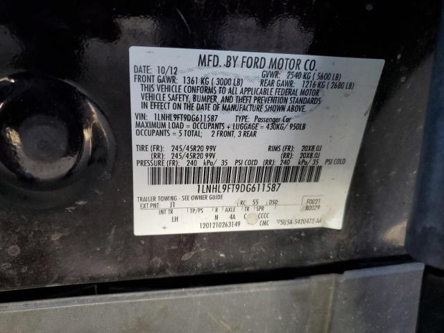 1LNHL9FT9DG611587 - 2013 LINCOLN MKS Qəhvəyi foto 12