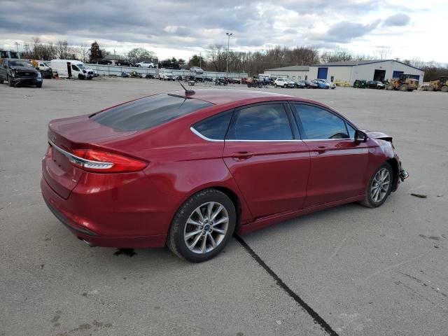 3FA6P0H70HR332156 - 2017 FORD FUSION SE RED photo 3