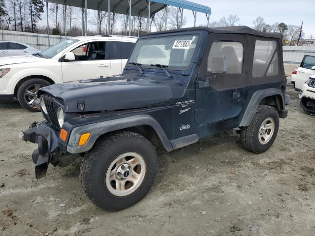 1J4FA49SXYP746679 - 2000 JEEP WRANGLER / SPORT BLUE photo 1