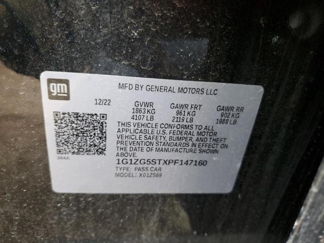 1G1ZG5STXPF147160 - 2023 CHEVROLET MALIBU RS BLACK photo 12