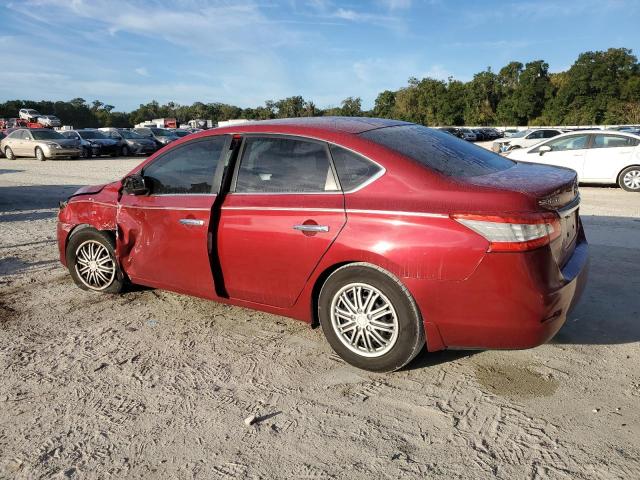 3N1AB7AP8DL729619 - 2013 NISSAN SENTRA S BURGUNDY photo 2