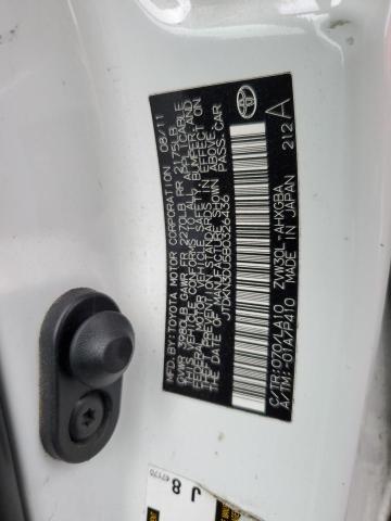 JTDKN3DU5B0326436 - 2011 TOYOTA PRIUS WHITE photo 12