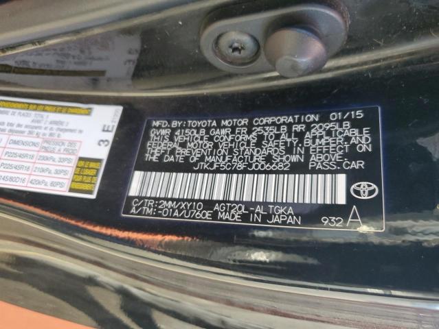 JTKJF5C78FJ006682 - 2015 TOYOTA SCION TC Naranja foto 12