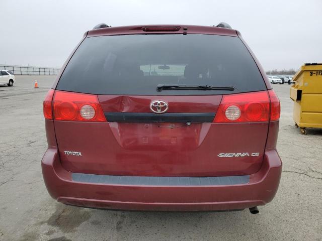 5TDZK23C57S068255 - 2007 TOYOTA SIENNA CE MAROON photo 6