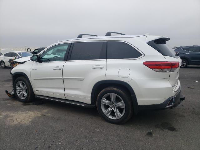 5TDDGRFH0KS078292 - 2019 TOYOTA HIGHLANDER HYBRID LIMITED WHITE photo 2