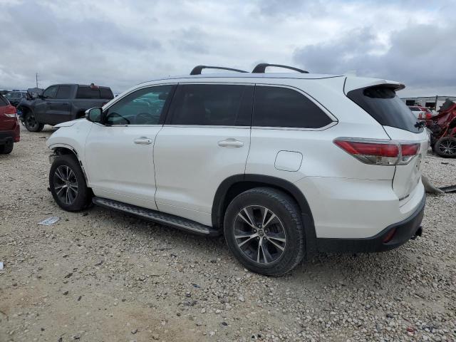 5TDKKRFH1GS137699 - 2016 TOYOTA HIGHLANDER XLE WHITE photo 2
