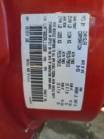 1J4FT68S5RL116990 - 1994 JEEP CHEROKEE SPORT RED photo 13