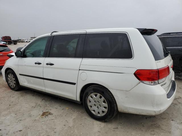 5FNRL3H27AB055263 - 2010 HONDA ODYSSEY LX WHITE photo 2