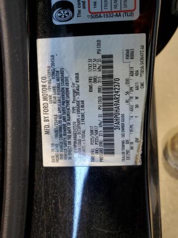 3FAHP0HA9AR242370 - 2010 FORD FUSION SE 黑色 照片 12