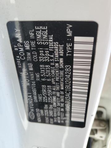 KM8JU3AC1BU204283 - 2011 HYUNDAI TUCSON GLS Ağ foto 13