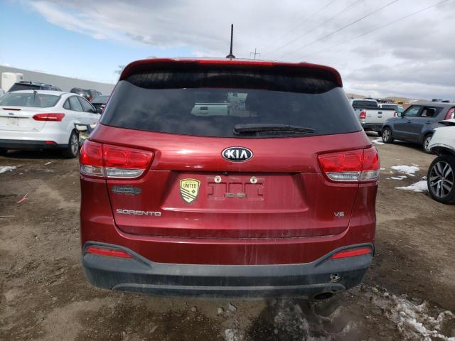 5XYPGDA58HG196450 - 2017 KIA SORENTO LX BURGUNDY photo 6