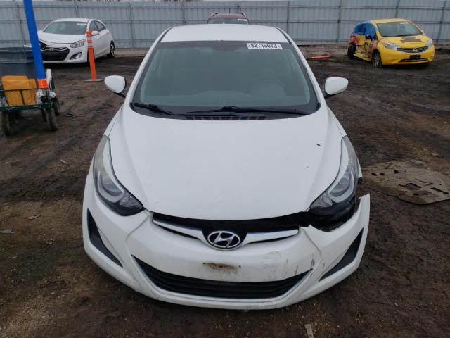 5NPDH4AE8EH516452 - 2014 HYUNDAI ELANTRA SE WHITE photo 5