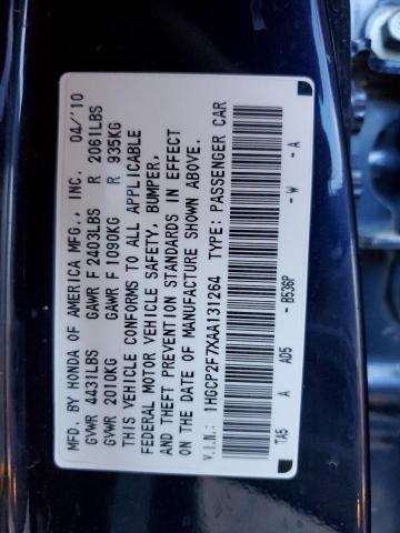 1HGCP2F7XAA131264 - 2010 HONDA ACCORD EX BLUE photo 14