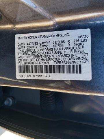 19UUB1F57LA013476 - 2020 ACURA TLX TECHNOLOGY GRAY photo 12
