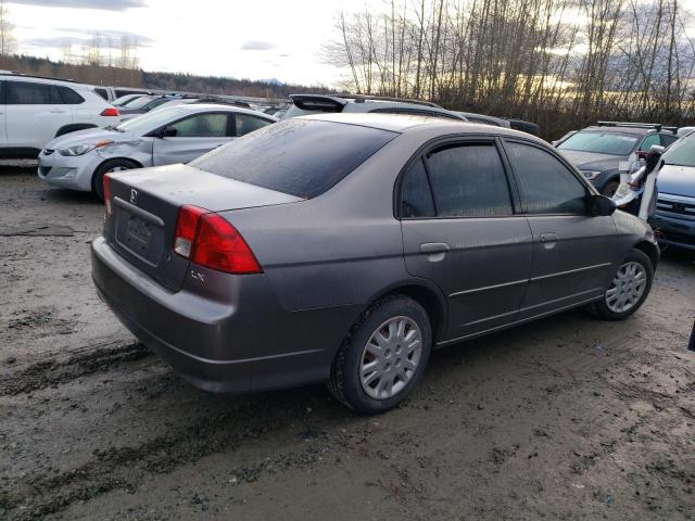 2HGES16574H606343 - 2004 HONDA CIVIC LX GRAY photo 3