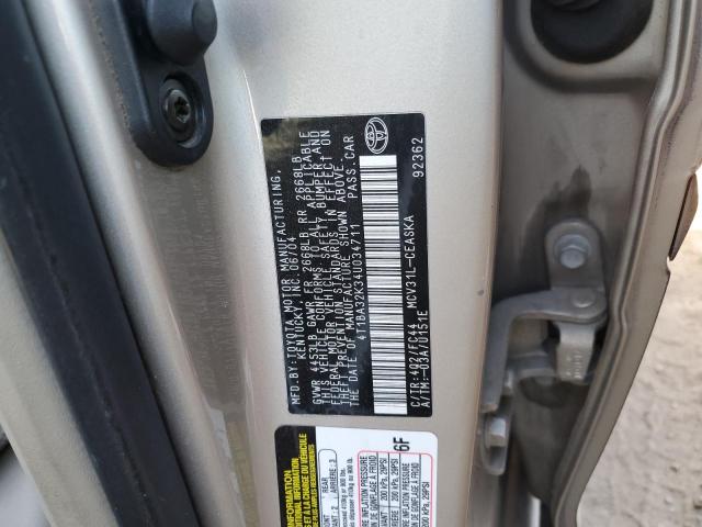 4T1BA32K34U034711 - 2004 TOYOTA CAMRY SE SILVER photo 12