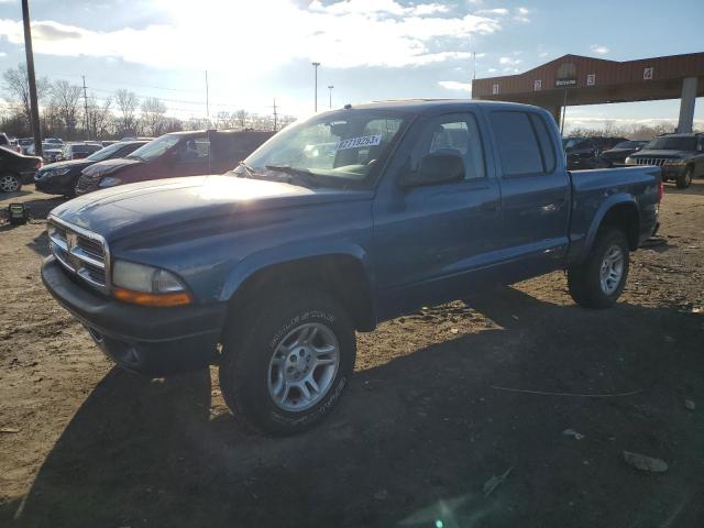 1D7HG38N44S623377 - 2004 DODGE DAKOTA QUAD SPORT BLUE photo 1