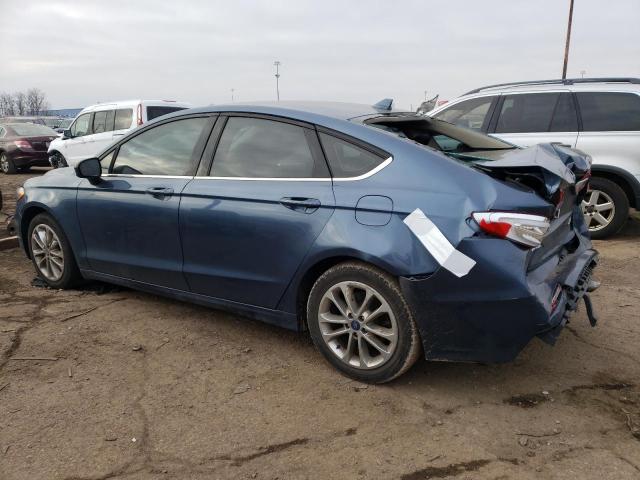 3FA6P0HD7KR244184 - 2019 FORD FUSION SE BLUE photo 2