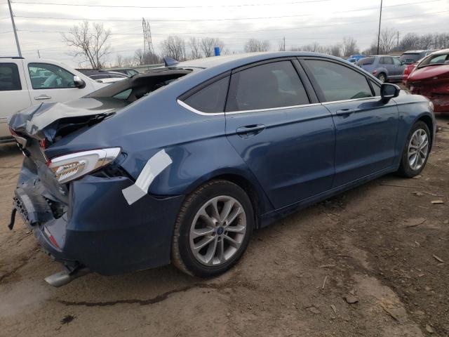 3FA6P0HD7KR244184 - 2019 FORD FUSION SE BLUE photo 3